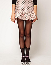 ASOS 20 Denier Tights With Scalloped Edge Mock Sock