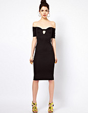 Oh My Love Off The Shoulder Midi Bodycon Dress