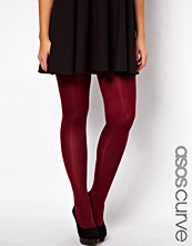 ASOS CURVE 80 Denier Burgundy Tights