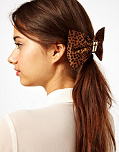 River Island Cut Out Leopard Bow Hair Slide