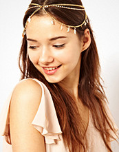 River Island Leaf And Cup Chain Stretch Head Band