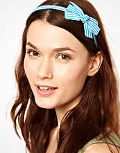Johnny Loves Rosie Striped Bow Alice Band