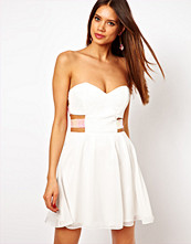 Paprika Chiffon Skater Dress with Sequin Straps