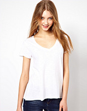 American Vintage Slubby Jersey Tee With V Neck