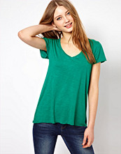 American Vintage Slubby Jersey Tee With V Neck