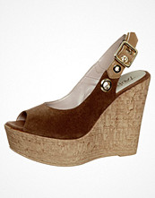 Taupage Sandaletter med kilklack Brunt