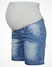Mama Licious Jeansshorts Blått