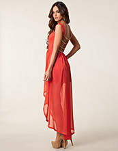 Rare London Chain Back Dip Hem Dress