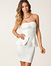 Lili London Scuba Peplum Bandeau Dress