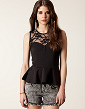Club L Candy Lace Peplum Top