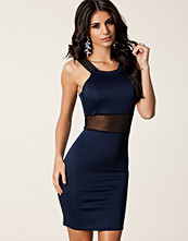 John Zack Midi Mesh Waist Dress