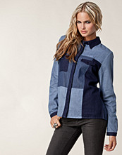 Jeane Blush Denim Square Shirt