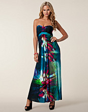 Ax Paris Strapless Aquatic Maxi Dress