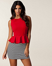 Ax Paris Contrast Stripe Peplum