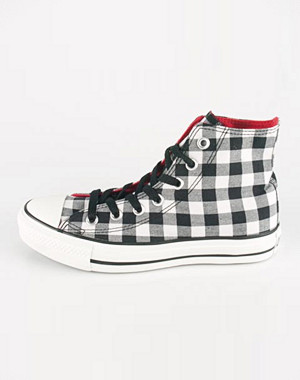 Converse All Star Hi canvas & tygskor i vit