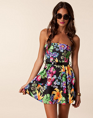 Club L Liza Bandeau Printed Dress