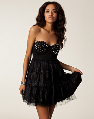 Reverse Lace Stud Tutu Dress