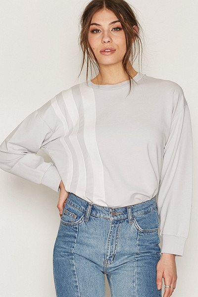 Filippa K sweatshirt med lodräta linjer