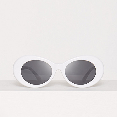 NLY Accessories vita ovala solglasögon