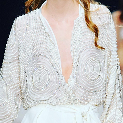 Inspiration blus med pärlor