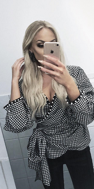 Inspiration blus med pärlor