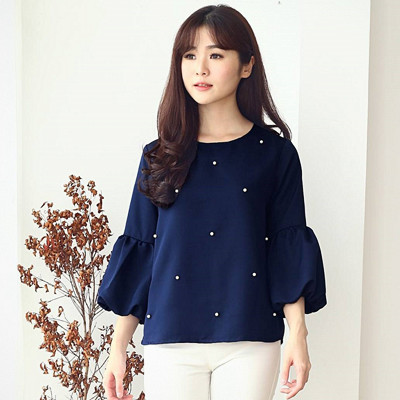 Inspiration blus med pärlor