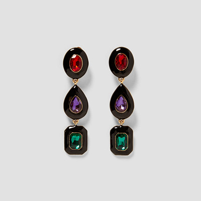 Zara långa örhängen med stenar