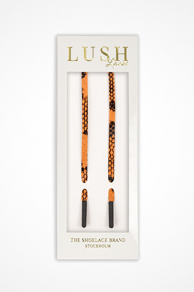 Lush Laces orangemönstrade skosnören Scarlet Snake