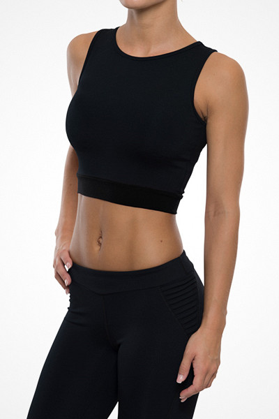 Bring Sportswear svart croppat linne