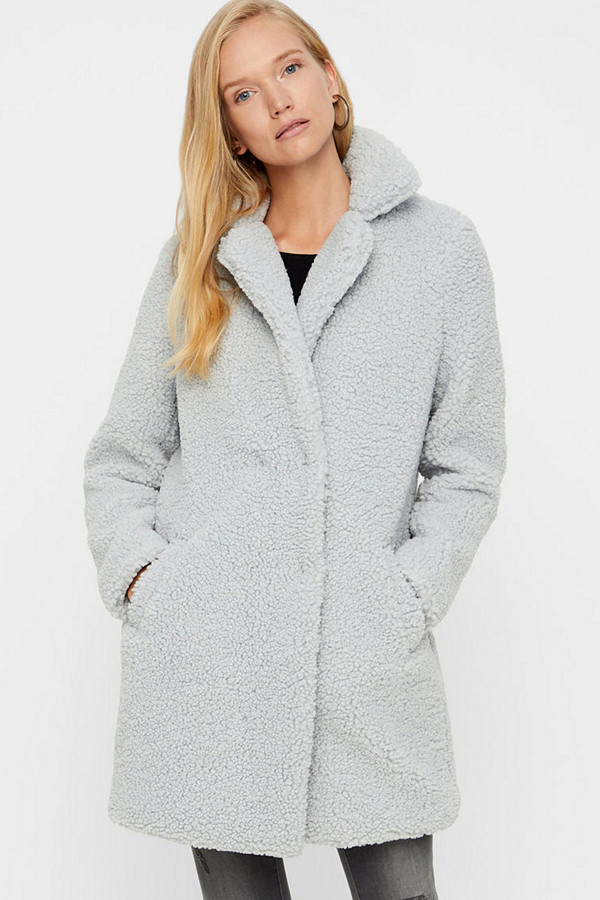 Vero Moda grå teddykappa