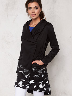 Pre-owned Desigual Women's Pu Coat In Black