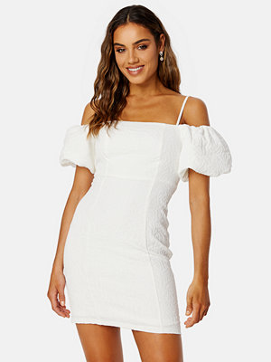 Bubbleroom Occasion Zelia Puff Sleeve Dress White