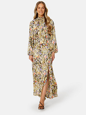 Bubbleroom Occasion Nagini Printed Dress Yellow / Patterned