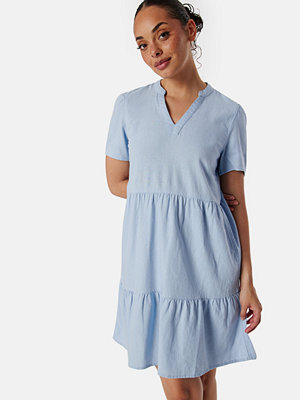 Only Onltiri-Caro V-Nec Lin Dress Cashmere Blue