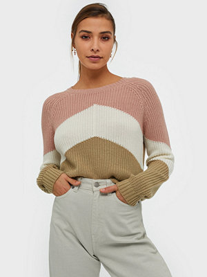 Jacqueline de Yong Tröja jdyNewmaryan LS Highneck Pull Knt JDYSHANON LS OFF SHOULDER PULL KNT Ljus Brun