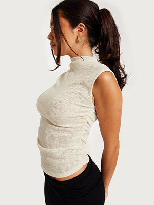Toppar - Nelly Sensational Rouched Top - Vit