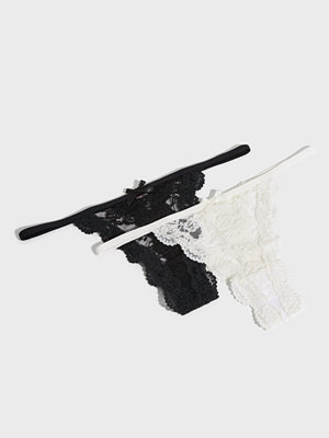 Nelly Adorable 2-Pack Thong - Svart