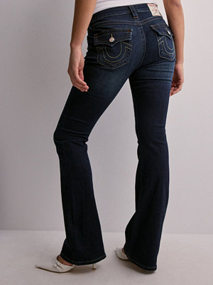 True Religion Becca Mid Rise Boot Cut Flap - Blå