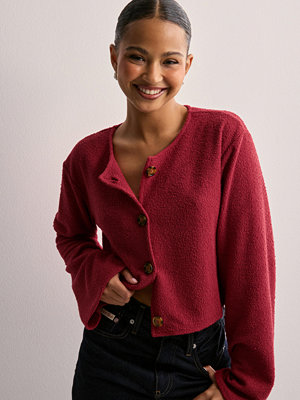 Nelly Structured Jacket Cardigan - Röd