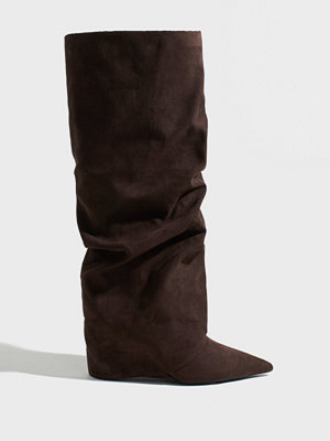 Stövlar & stövletter - Nelly Folded Shaft Boot - Brun
