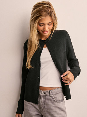 Pieces Pcmalou Ls Knit Cardigan Noos Bc - Svart