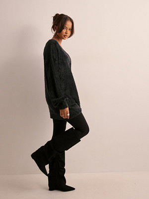 Vero Moda Vmalina Ls V-Neck Long Pullover Boo - Svart
