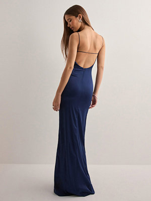 Nelly Fancy Satin Dress - Blå