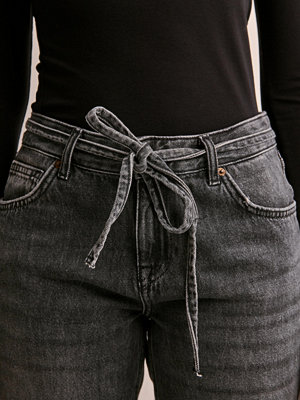 Jeans - Only Onlbree Low Grey Straight Dnm Dot - Grå