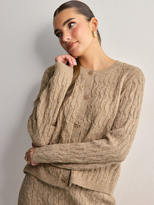 Vero Moda Vmelya Ls O-Neck Cardigan Ga Boo - Beige