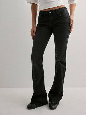 Jeans - Only Onlblush Lw Flared Dnm REA1099 Noos - Svart