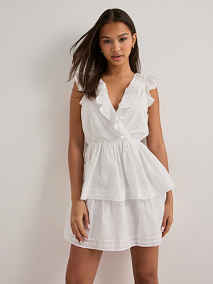 Nelly Perfect Frill Dress - Vit