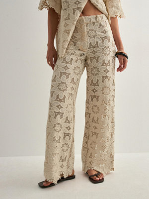 Malina byxor Natalina Guipure Lace pants - Beige