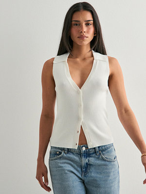 Vero Moda Vmwillow Sl V-Neck Polo Top - Vit