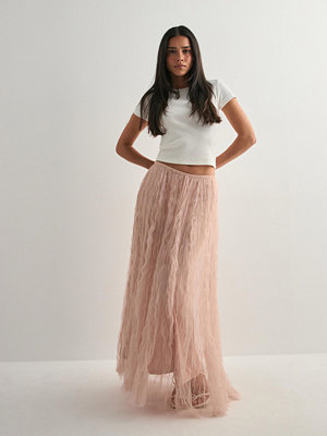 Vero Moda Vmcaralia Hw Mesh Skirt Exp - Rosa